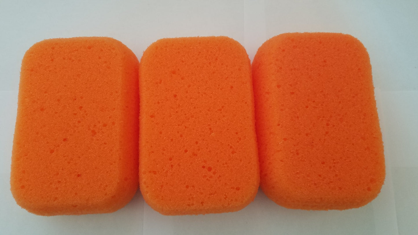 3 x Rectangular Bath Sponges - Bath, Shower, Clean - Colour Choice Or Random Colours