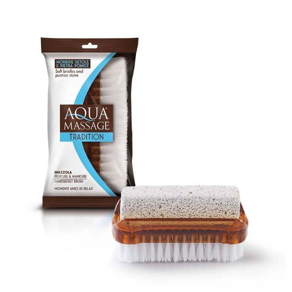 Aqua Massage Nail Brush With Pumice Stone