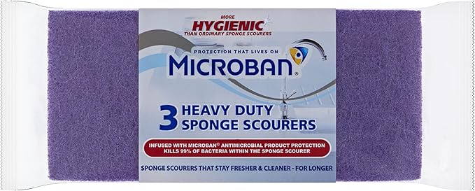 Microban 3 Heavy Duty Sponge Scourers