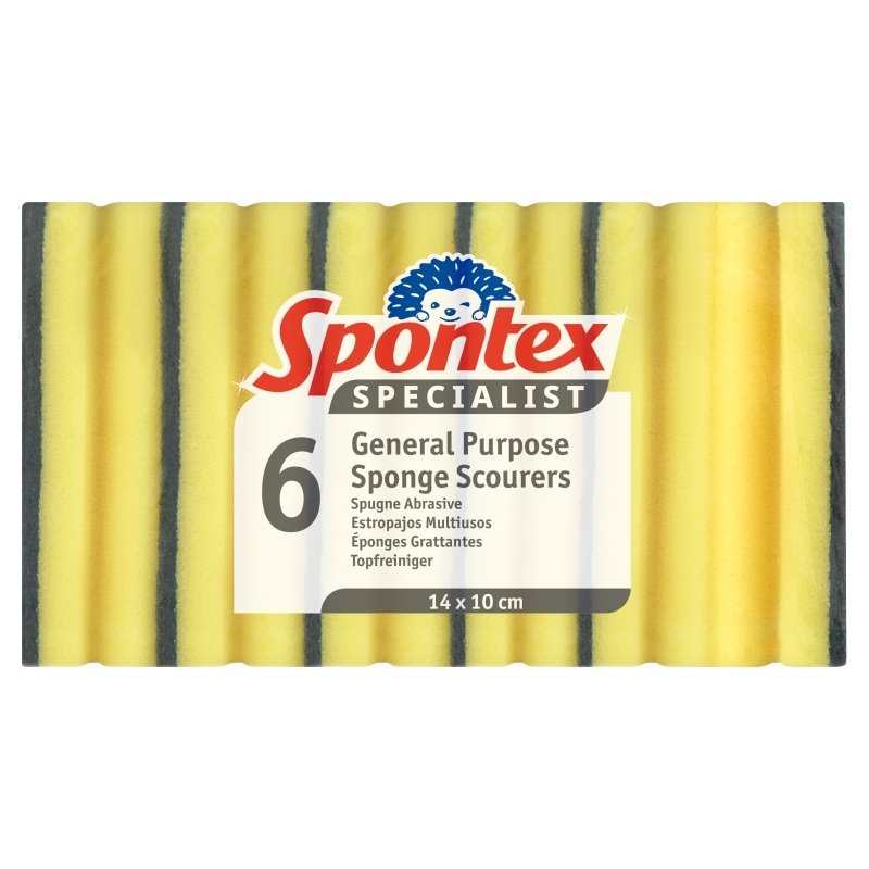 Spontex Specialist General Purpose Sponge Scourers 6 Pack