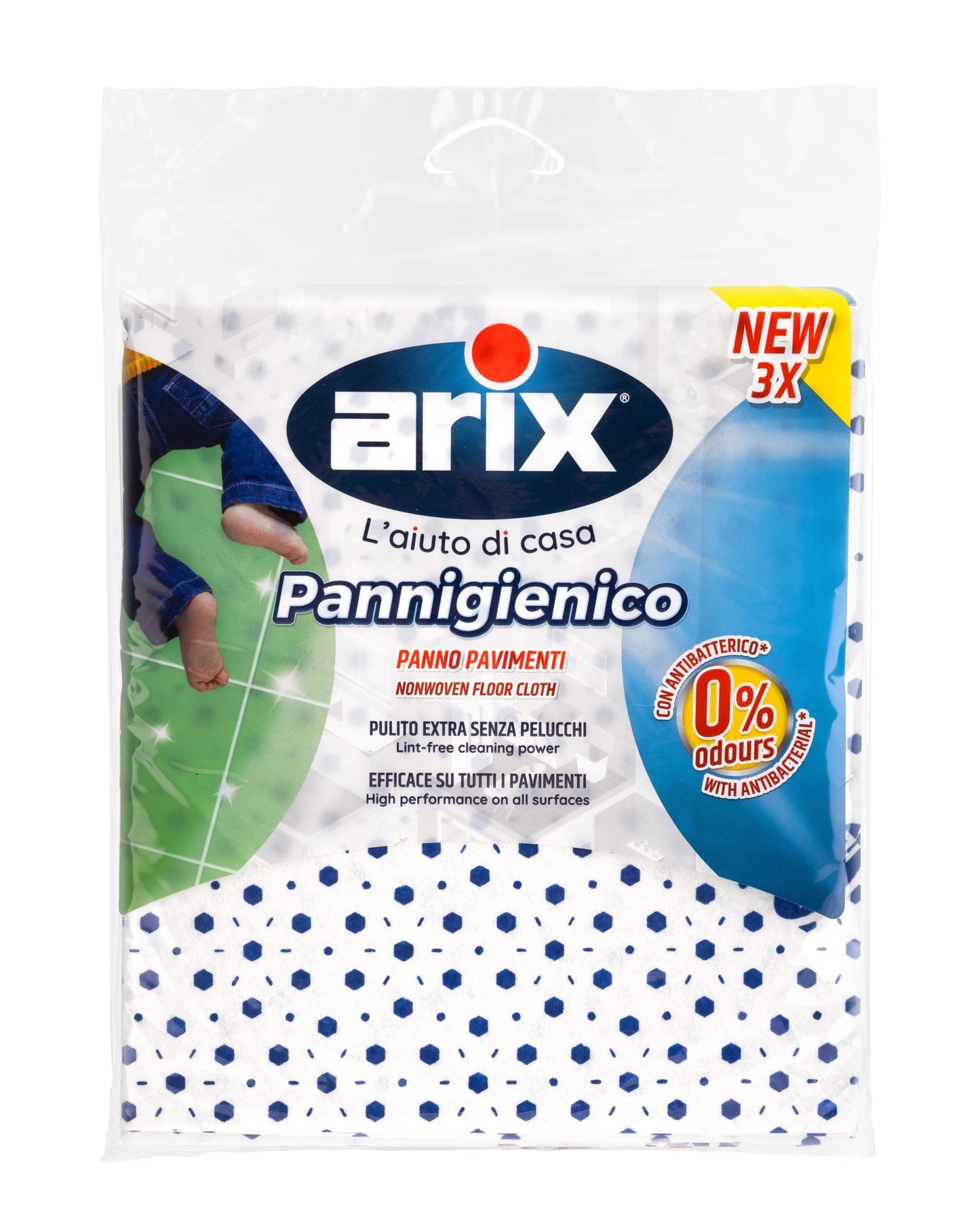 Arix 3 Pack Lint Free Nonwoven Floor Cloth - Size 50x45cm