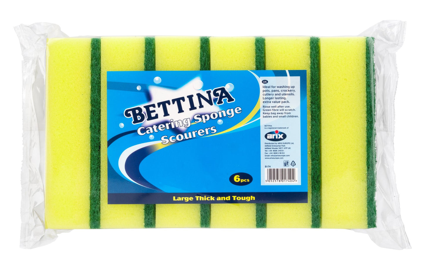 Bettina Catering Sponge Scourers - 6 Pack