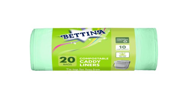 Bettina Compostable Caddy Liners - 20 Bags - For 10L Capacity Caddy
