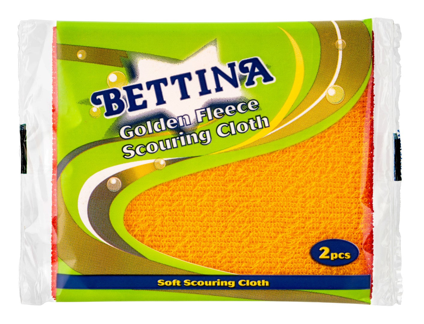 Bettina Golden Fleece Scouring Cloth - 2 Pack - Ideal For Washing Up