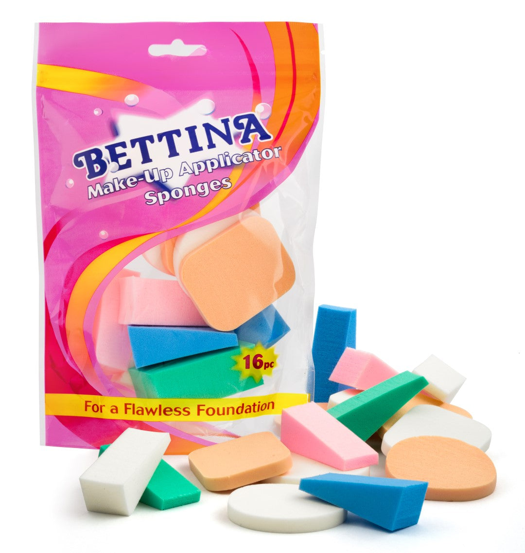Bettina Make-Up Application Sponges - 16 Piece Pack