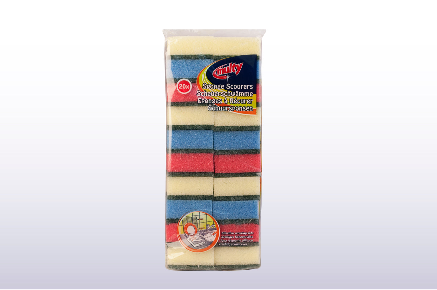 Multy Sponge Scourers - 20 Piece Pack