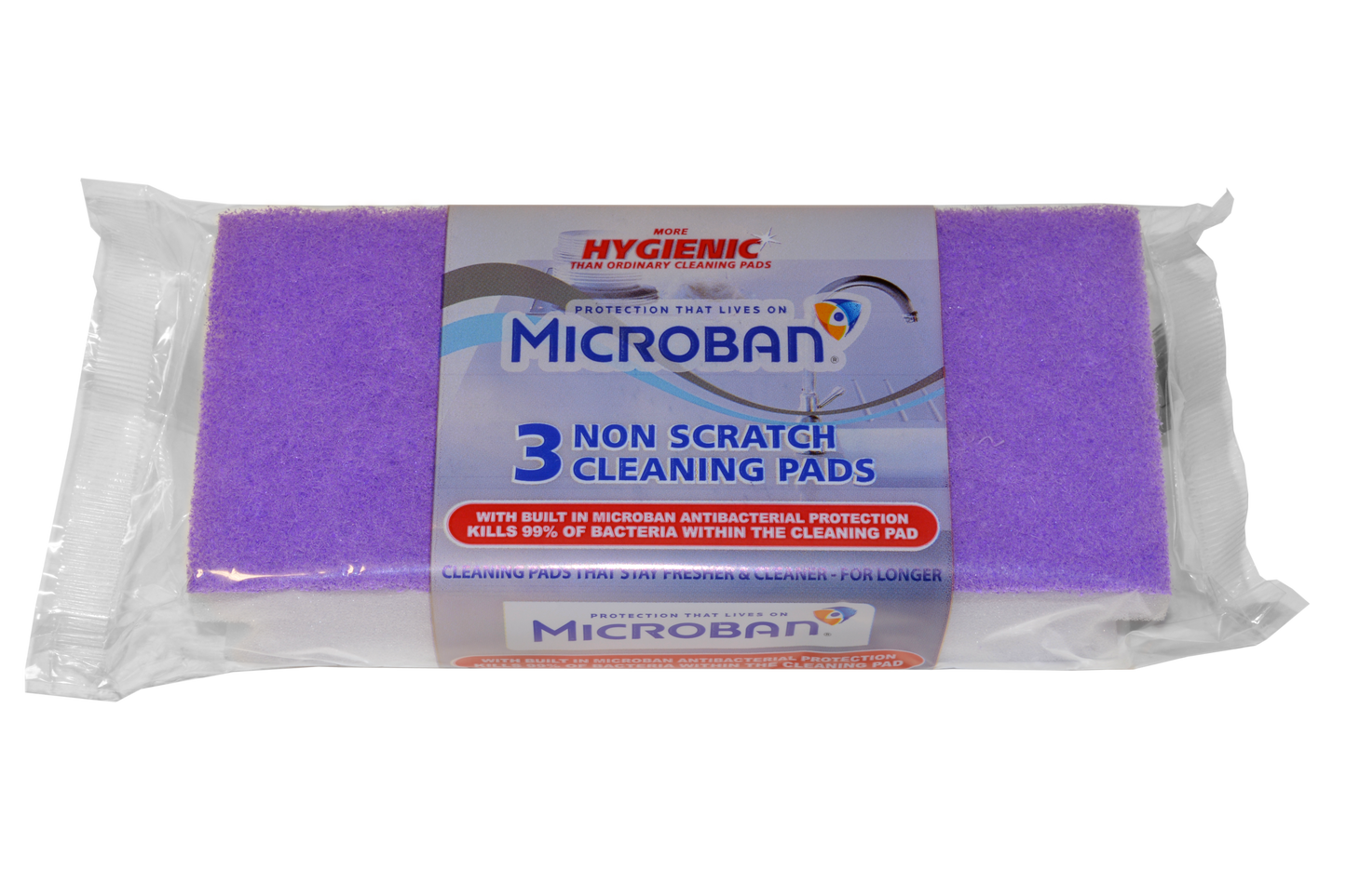 Microban 3 Non Scratch Cleaning Pads