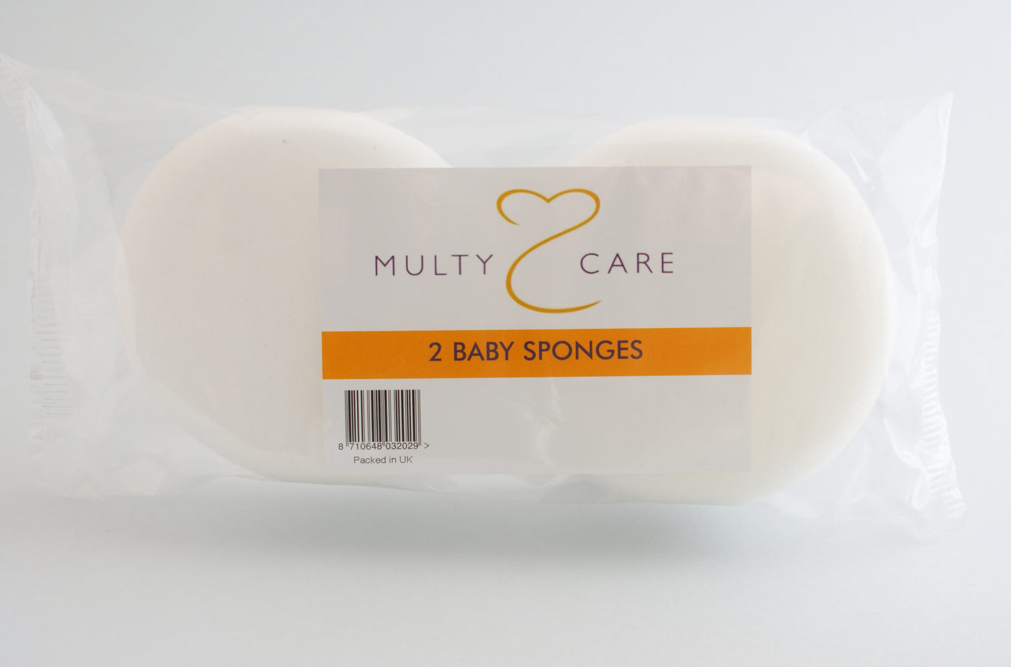 Multy 2 Pack White Baby Sponges
