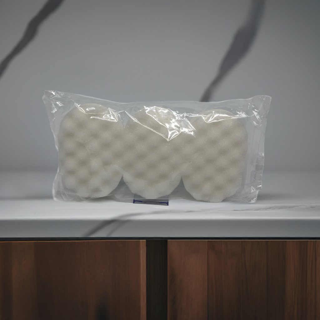 3 Pack White Massage Sponges