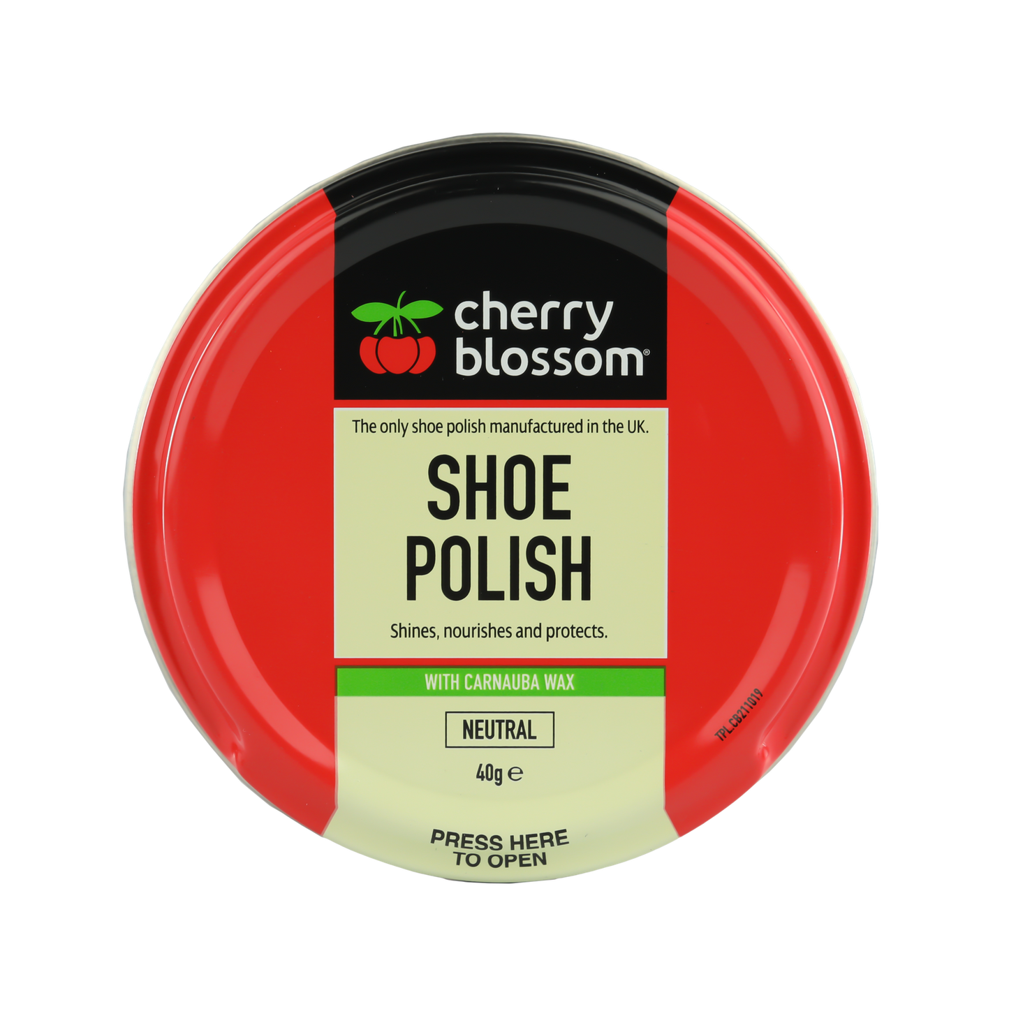 Cherry Blossom Core Range Shoe Polish With Carnauba Wax - 40g - Neutral