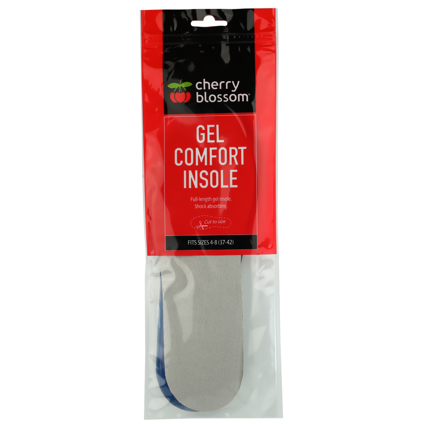 Cherry Blossom Gel Comfort Insole-1 Pair-Womens 4-8-Cut to Size