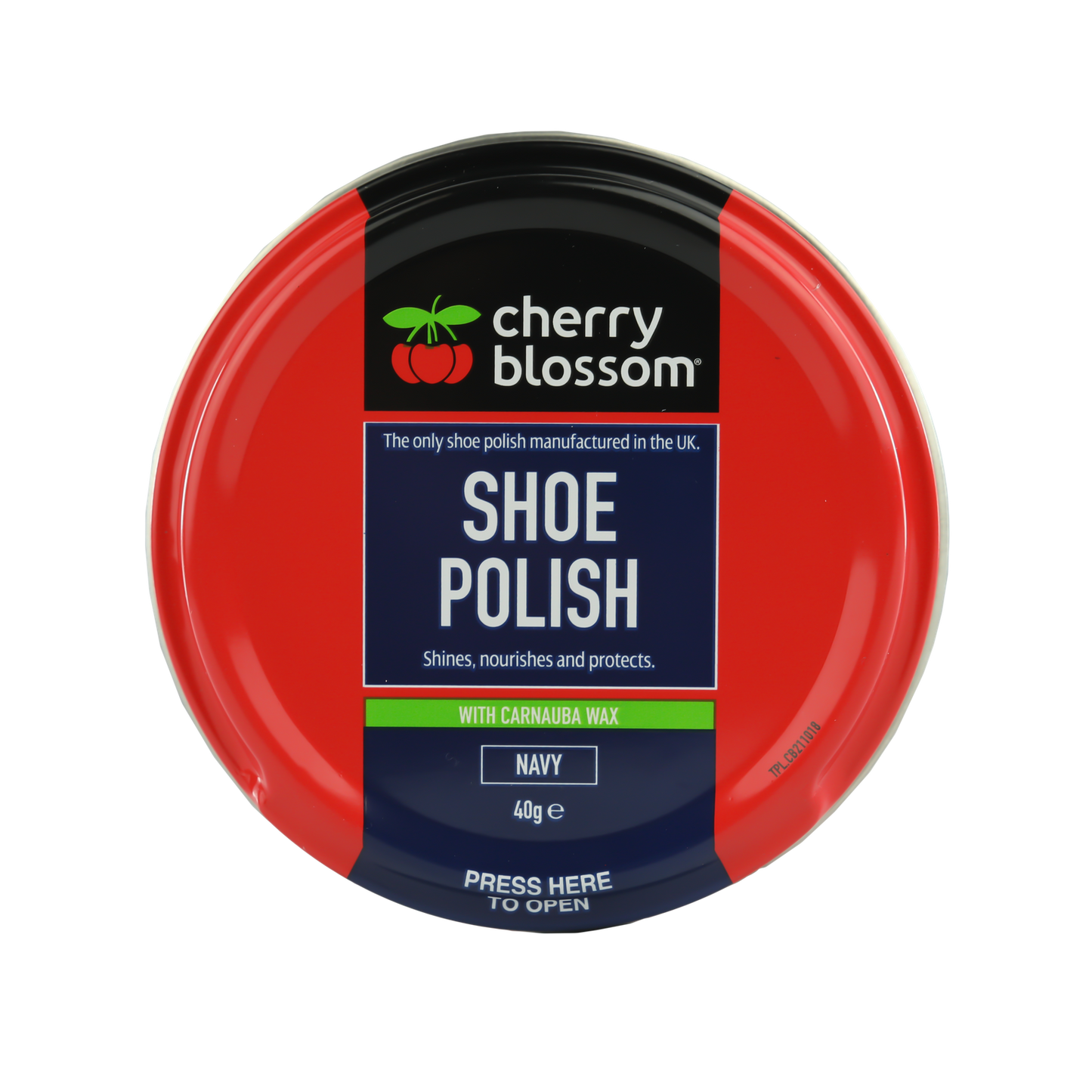 Cherry Blossom Core Range Shoe Polish With Carnauba Wax - 40g - Navy