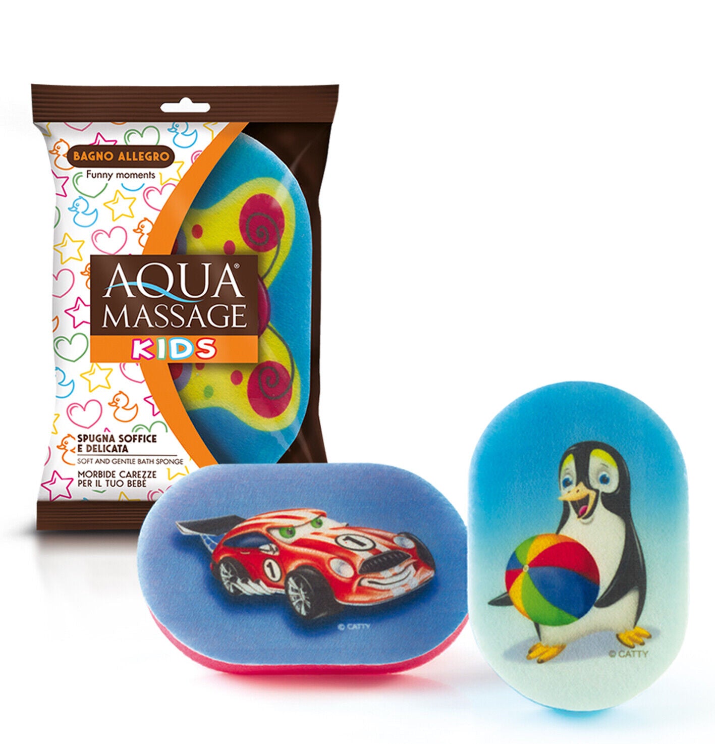 Aquamassage Kids Printed Bath Sponge