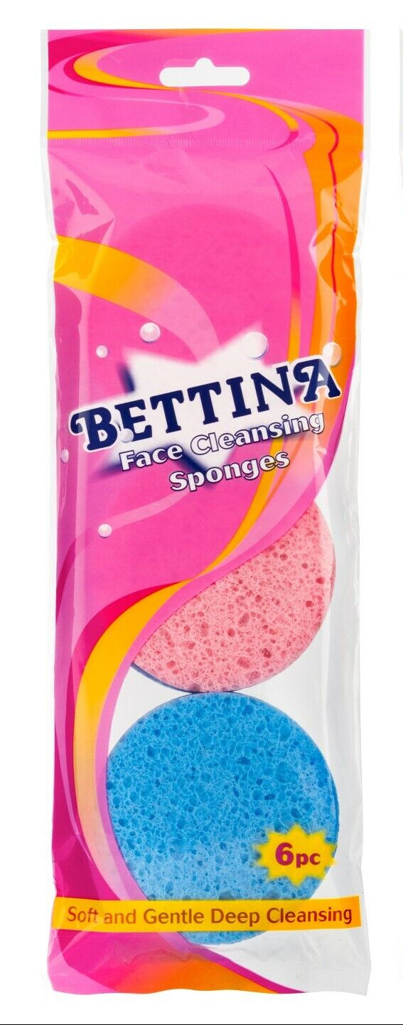 Bettina Face Cleansing Sponges - 6 Piece Pack