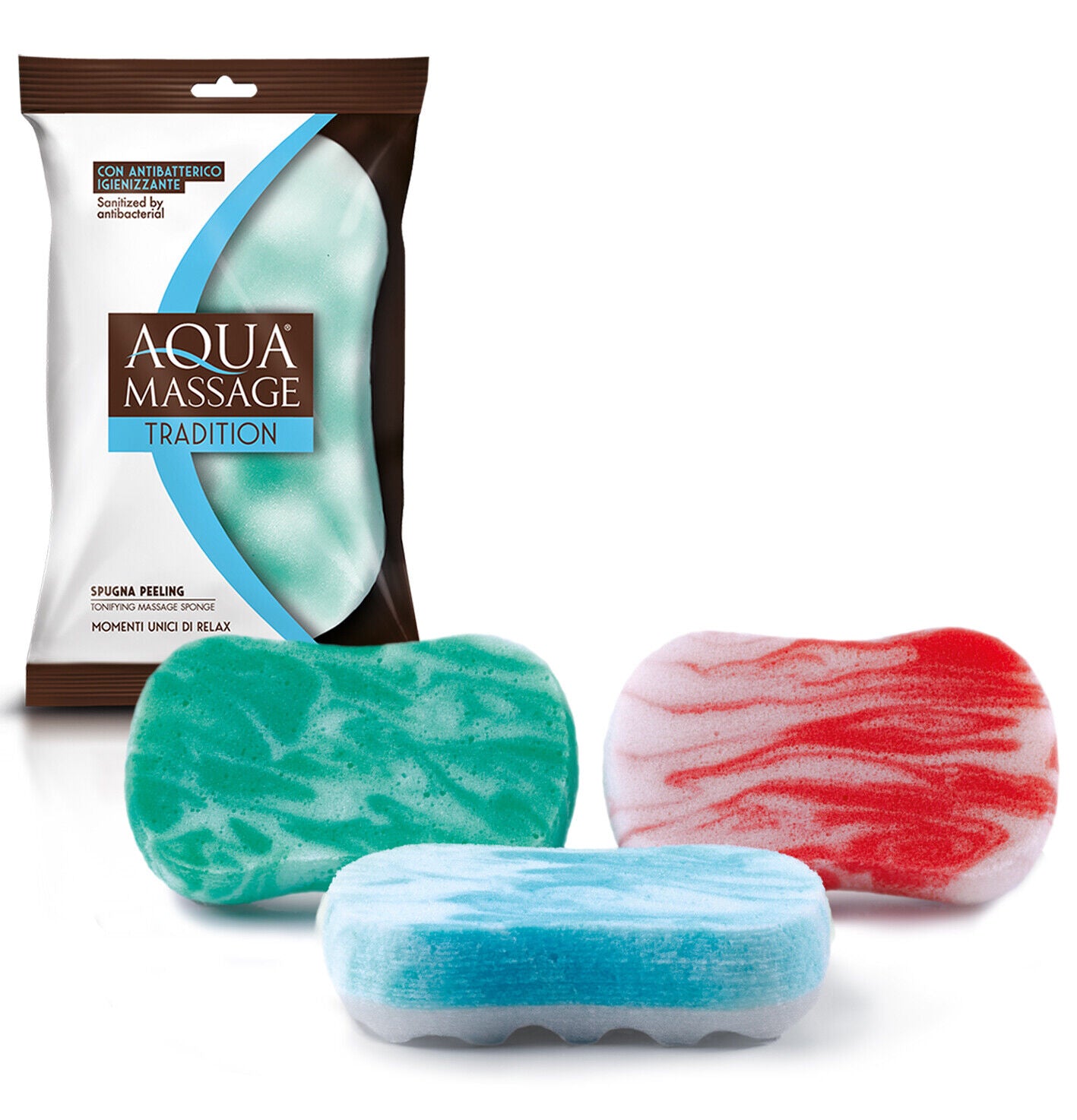 Aqua Massage Tonifying Massage Sponge - Sanitised By Antibacterial