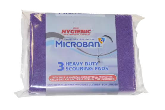 Microban 3 Pack Heavy Duty Scouring Pads
