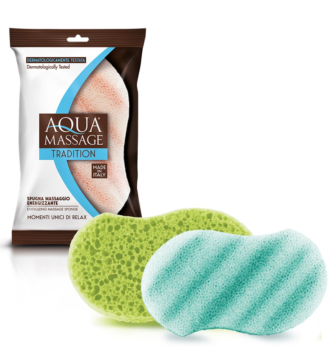 Aqua Massage Energizing Massage Sponge - Dermatologically Tested - Case of 12