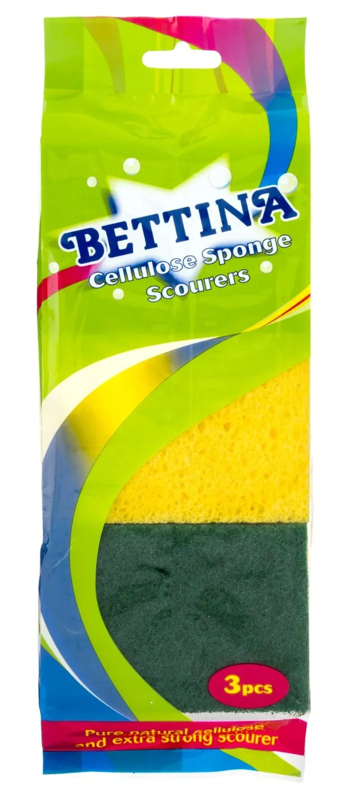 Bettina 3 Pack Cellulose Sponge Scourers