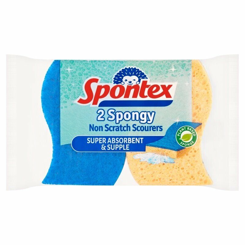 Spontex 2 Spongy Non Scratch Scourers