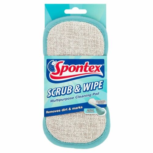 Spontex Scrub & Wipe Multipurpose Cleaning Pad - Non-Scratch-Microfibre