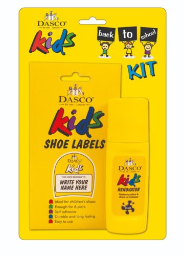 Dasco Kids Back To School Kit - Shoe Labels + Renovator Black