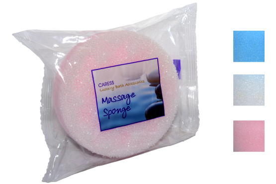 Caress Round Massage/Exfoliating Bath Sponge