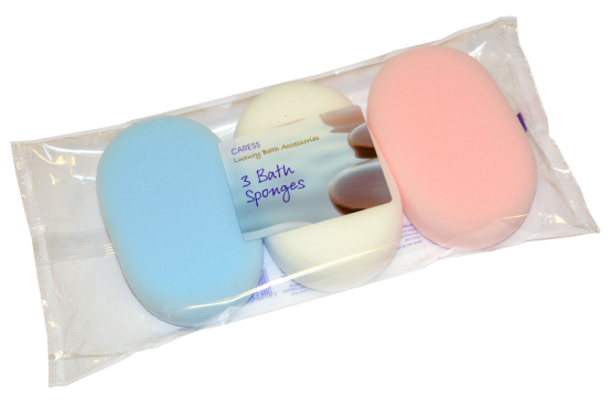 Caress Luxury Bath Accessories 3 Pack Bath Sponges - 10 Packs