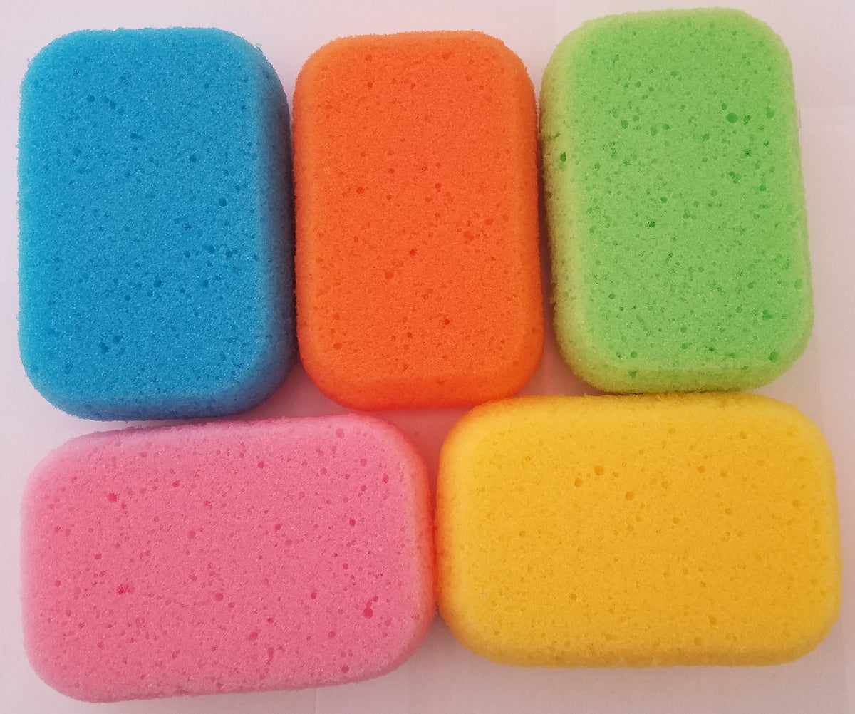 Sponge Sizes Rectangular 3 x Rectangular Bath Sponges - Bath, Shower, Clean - Colour Choice Or ...