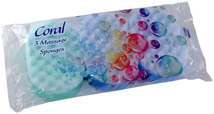 Coral 3 Pack Oval Massage Sponges - 10 Packs
