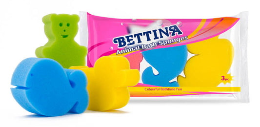 Bettina Animal Bath Sponges - 6 Packs