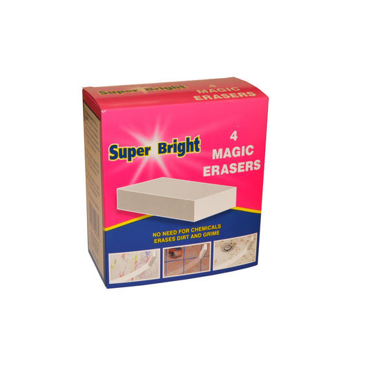 Superbright 4 Pack Magic Eraser - Erases Dirt And Grime - 6 Packs