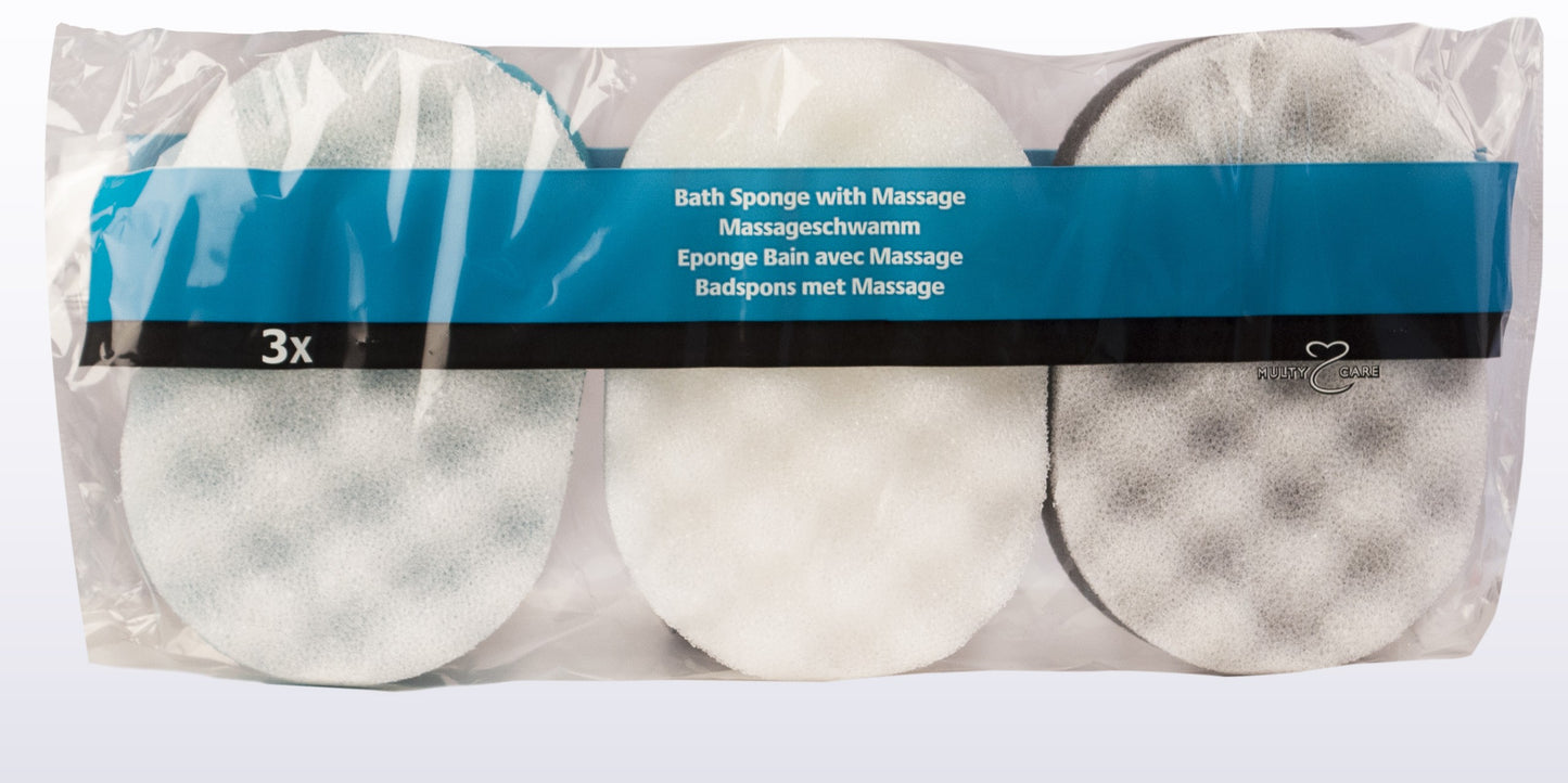 Multy 3 Pack Oval Massage Sponges