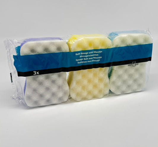 Multy 3 Pack Shaped Massage Sponges - 6 Packs
