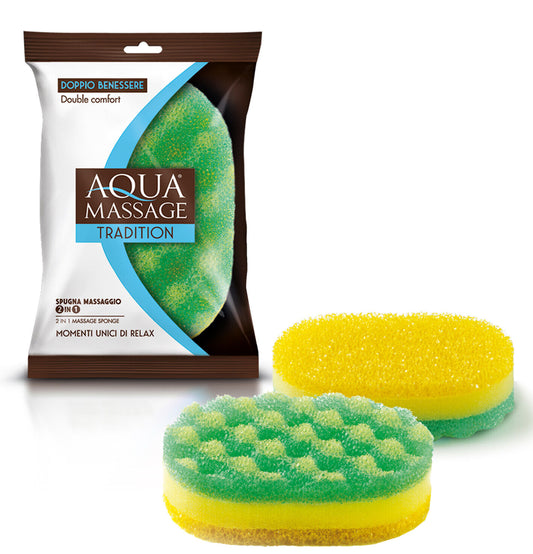 Aquamassage 2 In 1 Massage Sponge - Double Comfort
